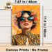 Floral Fashion Lady Painting Poster, Vibrant Artistic Portrait Poster, Eye-catching Chic Decor Featuring Lady With Floral Crown & Sunglasses, Ideal_maomaolike.com