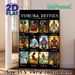 Yoruba Deities Painting Poster, Vibrant Illustrated Poster, Features Diverse Traditional Yoruba Deities, Cultural Artistic Decor Ideal For Home, Study_maomaolike.com