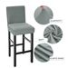 New Cross-border Solid Color Elastic 75D Milk Silk Waterproof Chair Cover High-legged Low-back Chairs, Available For Summer Dropship_maomaolike.com