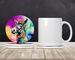 Hippie Animal Donkey Large Sandstone Coasters Pack Of 4 Absorbent Round Coasters Decor Gifts For Men Or Women, 4 In, Multicolor_maomaolike.com