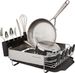 KitchenAid Compact, Space Saving Rust Resistant Dish Rack With Removable Flatware Caddy And Angled Self Draining Drainboard, 16.06-Inch, Black_maomaolike.com