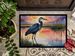 Blue Heron Setting Sun Doormat Front Door Mat Indoor Outdoor Rugs For Entryway, Non Slip Washable Low Pile, 24H X 36W_maomaolike.com