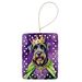 Giant Schnauzer King Of Mardi Gras Porcelain Ornament Christmas Tree Hanging Decorations For Home Christmas Holiday, Rectangle, Gift, Multicolor_maomaolike.com