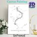 Salkantay & Inca Trail Painting Poster, Minimalist Black-and-White Route Map Poster, Clear Hiking Trail Details, Ideal For Home, Travel-Themed Spaces_maomaolike.com