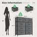 Dresser For Bedroom With 9 Fabric Storage Drawer Wardrobe Tall Chest Organizer Closet Adult Kids Clothes Cabinet Furniture_maomaolike.com
