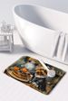 Yorkie Fall Kitchen Pumpkins Memory Foam Kitchen Mat Machine Washable Anti-Fatigue Mat Cushion Comfort Bath Mat Or Kitchen Rug_maomaolike.com