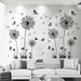 Small Size Black Dandelion Sofa Bedroom Background Wall Living Room TV Decoration Self-Adhesive Sticker_maomaolike.com
