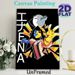 Anime Abstract Character Painting Poster, Vibrant Stylized Split Cartoon Figure Poster, Eye-catching Artistic Decor Ideal For Bedroom, Living Room And_maomaolike.com