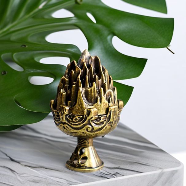 Boshan Burner Alloy Antique Bronze Zen Style Home Indoor Holder Small Incense Tower_maomaolike.com