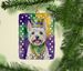 Westie King Of Mardi Gras Porcelain Ornament Christmas Tree Hanging Decorations For Home Christmas Holiday, Rectangle, Gift, Multicolor_maomaolike.com
