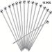 15 Pcs/pack Stainless Steel Toothpicks Reusable Tail Skewers Garnish Glass, Bloody Mary Skewers, Metal Martini Cups_maomaolike.com