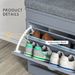 Modern Shoe Rack Bench For Entryway, Storage Organizer With Cushion, 2 Drawers, Adjustable Shelf, Holds 8 Pairs, Gray_maomaolike.com