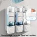 Wall Mounted Soap Shower Gel Dispenser, Triple Shampoo And Conditioner Dispenser No Drilling ABS 300ML*3_maomaolike.com