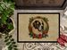 Saint Bernard Christmas Flowers Doormat Front Door Mat Indoor Outdoor Rugs For Entryway, Non Slip Washable Low Pile, 24H X 36W_maomaolike.com