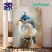 Tufted Titmouse Painting Poster, Soft Oil-painted Fluffy Bird Poster, Delicate Tranquil Nature-inspired Decor Ideal For Living Room, Bedroom And Study_maomaolike.com