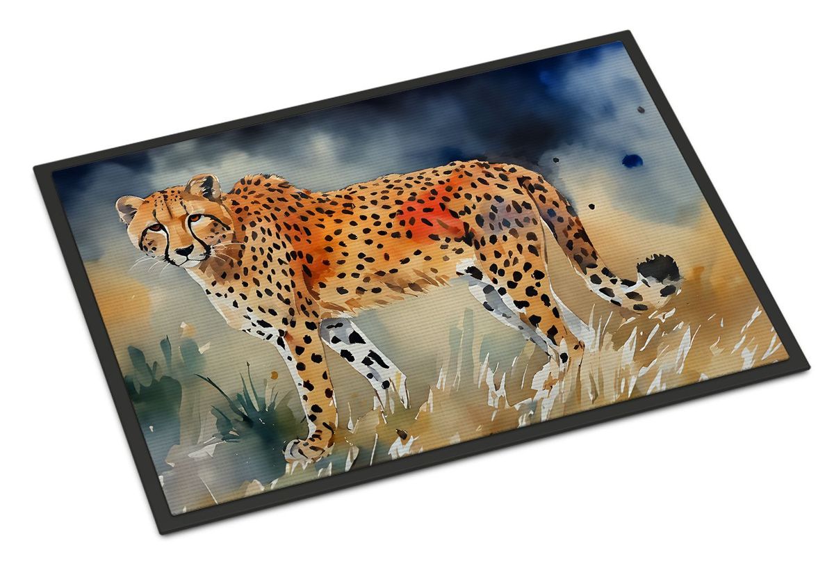 Cheetah Doormat Front Door Mat Indoor Outdoor Rugs For Entryway, Non Slip Washable Low Pile, 24H X 36W_maomaolike.com