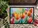 Tulips In Watercolor Doormat Front Door Mat Indoor Outdoor Rugs For Entryway, Non Slip Washable Low Pile, 24H X 36W_maomaolike.com