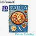 Paella Themed Painting Poster, Vibrant Retro Spanish Cuisine Scene Poster, Appealing Food Artwork To Enhance Dining Ambiance, Ideal For Kitchen And_maomaolike.com