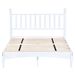 Wood Bed Frame With Spindle Headboard, Solid Rubber Wood Foundation With Wood Central Supports, 1000 Lb Capacity, Easy Assembly, No Box Spring Needed, Full- White_maomaolike.com