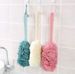 Large Long Handle Ball Towel Brush Bath Net Back Rub Strap Lanyard Spot_maomaolike.com