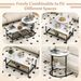 Coffee Table 2-Tier Rectangle Coffee Table And Side End Table With Storage Shelves_maomaolike.com