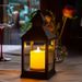 Vintage Lantern Decorative LED Flickering Flameless Candle With Timer, Battery Powered LED Decorative Hanging Lanterns For Indoor Outdoor Garden Yard Home Decor_maomaolike.com