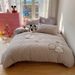 Manufacturer Wholesale INS Girly Cute Cartoon Towel Pure Four-Piece Set All Washed Cotton Embroidered Bedding_maomaolike.com