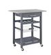 Mobile Rolling Kitchen Island Trolley Serving Cart With Underneath Drawer & Slide-Out Wire Storage Basket_maomaolike.com
