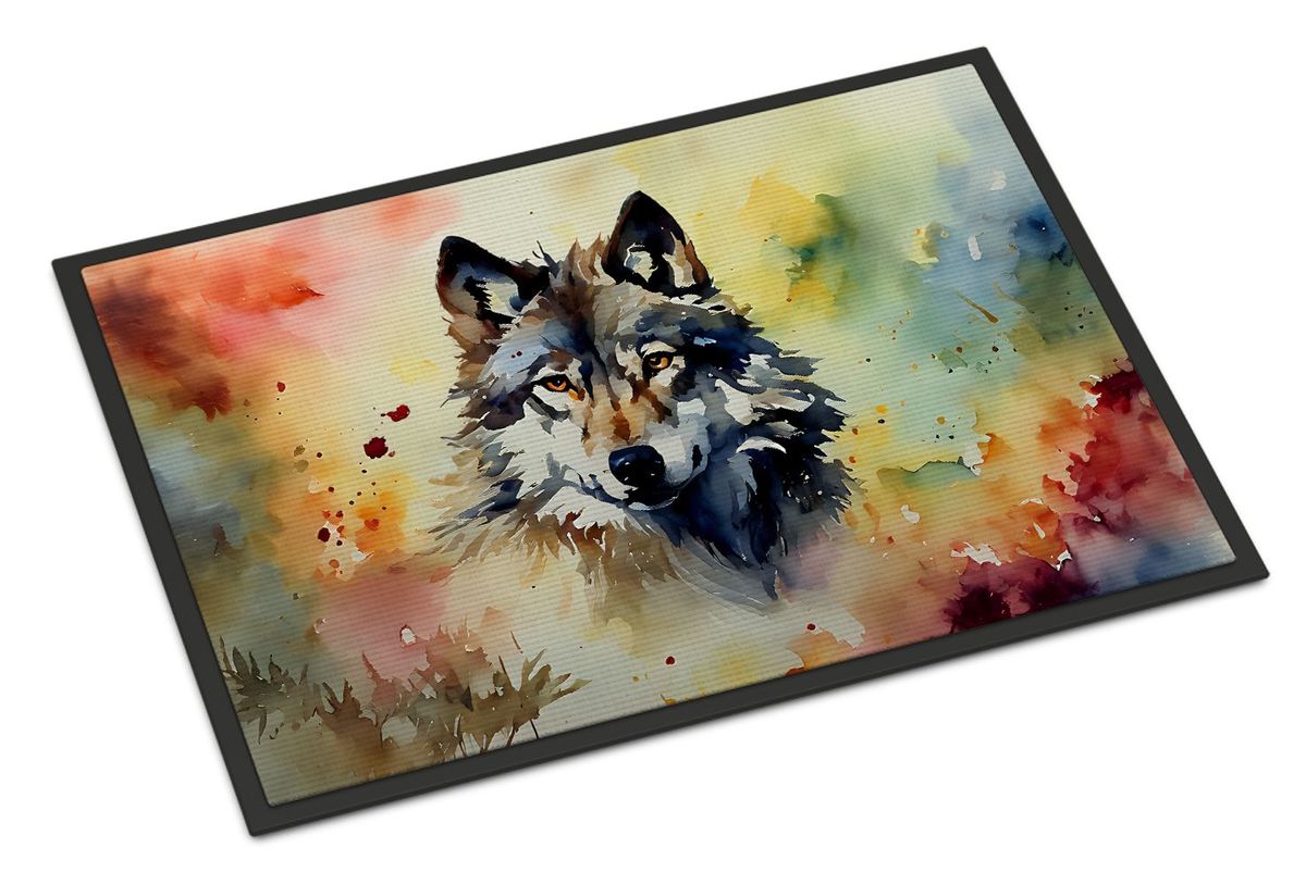 Wolves Wolf Doormat Front Door Mat Indoor Outdoor Rugs For Entryway, Non Slip Washable Low Pile, 24H X 36W_maomaolike.com