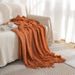Nordic Simple Solid Color Tassel Knitted Blanket Nap Blanket Air Conditioning Blanket Bed End Drape Knitted Blanket Sofa Cover Blanket Blanket_maomaolike.com