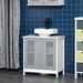 Gray White Bathroom Under Sink Cabinet Vanity Unit With Adjustable Shelf Space Saver_maomaolike.com