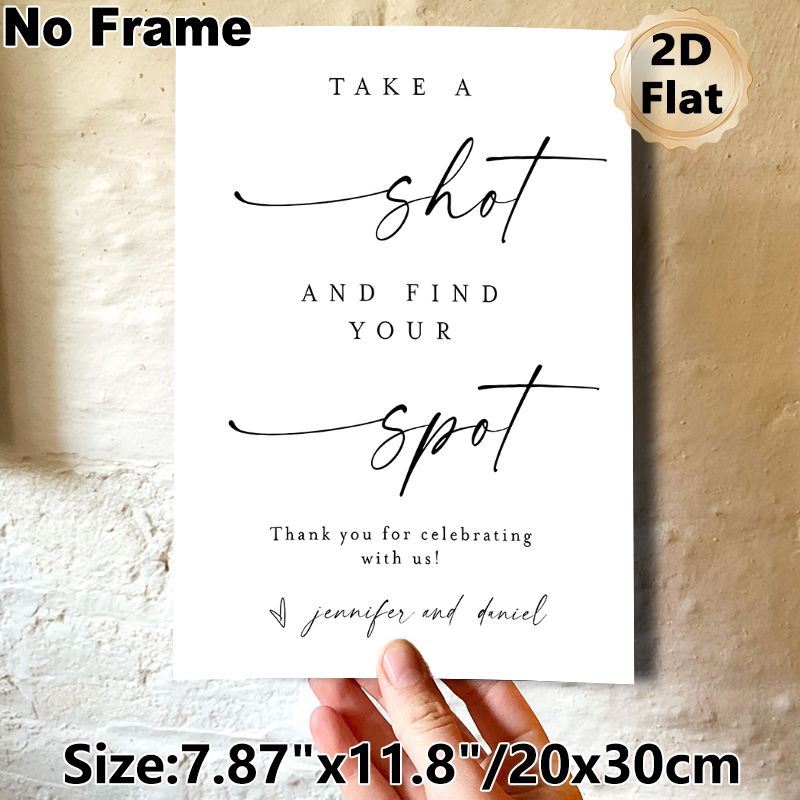 Wedding Seating & Toast Quote Painting Poster, Minimalist Monochrome Typographic Poster, Warm Guest-guiding Message, Ideal For Wedding Reception_maomaolike.com