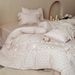 Princess Style Pleated Lace Skin-Friendly Bedding Girly Double Layer Gauze Pure Cotton Four-Piece Set Home Textile Windsor_maomaolike.com