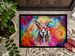 Hippie Animal Goat Doormat Front Door Mat Indoor Outdoor Rugs For Entryway, Non Slip Washable Low Pile, 24H X 36W_maomaolike.com