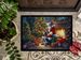 Bluetick Hound And Santa Claus Doormat Front Door Mat Indoor Outdoor Rugs For Entryway, Non Slip Washable Low Pile, 24H X 36W_maomaolike.com