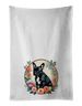 Black French Bulldog And Flowers Kitchen Towel Set Of 2 White Dish Towels Decorative Bathroom Hand Towel For Hand, Face, Hair, Yoga, Tea, Dishcloth, 19 X 28", White_maomaolike.com