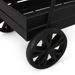 CREASION Mobile Bar Cart Iron Frame Rolling Serving Cart Home Bar Furniture With Storage Shelf For Wine Glasses Bottles_maomaolike.com