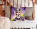 Chihuahua King Of Mardi Gras Throw Pillow Machine Washable, Indoor Outdoor Decorative Pillow For Couch, Bed Or Patio, 14Hx14W_maomaolike.com