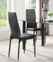 Modern Black Metal Side Chairs Set Of 2 With Leather Upholstery For Dining Room_maomaolike.com