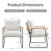 Modern Accent Chair, Comfy Chair With Removable Cushion, Vanity Chair With Wood Armrests For Living Room, Bedroom, White_maomaolike.com