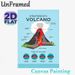 Volcano Structure & Types Painting Poster, Clear Educational Illustrated Volcano Anatomy & Types Poster, Informative Geological Learning Decor Ideal_maomaolike.com