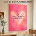 Love Themed Inspirational Quote Painting Poster, Soft Watercolor Pink Heart Poster, Warm "Choose Love" Message To Spread Gentle Vibe, Ideal For_maomaolike.com