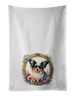 Papillon And Flowers Kitchen Towel Set Of 2 White Dish Towels Decorative Bathroom Hand Towel For Hand, Face, Hair, Yoga, Tea, Dishcloth, 19 X 28", White_maomaolike.com