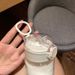 1PC Transparent Simple Sports Water PC Plastic Bouncing Straw Portable Drop Resistant Cup Creative Water Bottle Sports_maomaolike.com