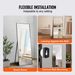 VEVOR Full Length Mirror, 71'' X 31'', Extra Large Standing Hanging Or Leaning Rectangle Floor Tempered Mirror With Stand Aluminum Alloy Frame, Full Body Dressing Mirror For Living Room Bedroom, Black_maomaolike.com