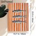 Sardine Themed Painting Poster, Realistic Sardines On Vibrant Orange Vertical Stripes Poster, Elegant Marine-inspired Decor Ideal For Kitchen And_maomaolike.com