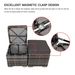 2 Wicker Ottomans, Multipurpose Outdoor Furniture For Patio, Backyard, Additional Seating, Footrest, Side Table W/Storage, Removable Cushions_maomaolike.com