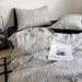 Wholesale INS Simple Striped Pure Four-Piece Wabi-Sabi Nordic Style Full Yarn-Dyed Jacquard Washed Cotton 4-Piece Set_maomaolike.com