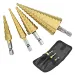 3Pcs/set 3-12 4-12 4-20 4-32mm HSS Straight Groove Step Drill Bit Titanium Coated Wood Metal Hole Cutter Core Drilling Tools Set_maomaolike.com