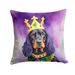 Gordon Setter King Of Mardi Gras Throw Pillow Machine Washable, Indoor Outdoor Decorative Pillow For Couch, Bed Or Patio, 18Hx18W_maomaolike.com